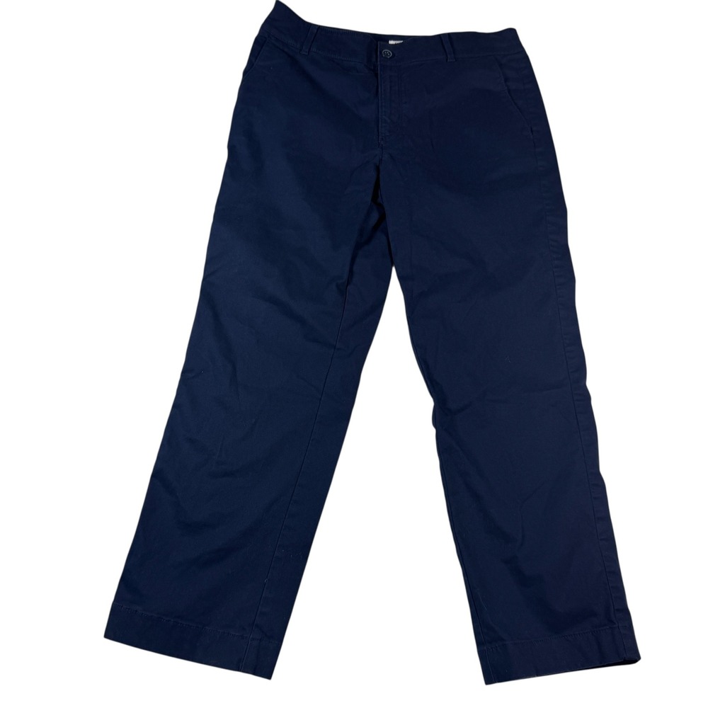 LOFT Outlet Monroe Straight Leg Navy Blue Chino Pants Womens Size 8